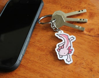 Axolotl Keychain | Double-Sided Acrylic Charm