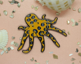 Blue ringed Octopus Hard Enamel Pin
