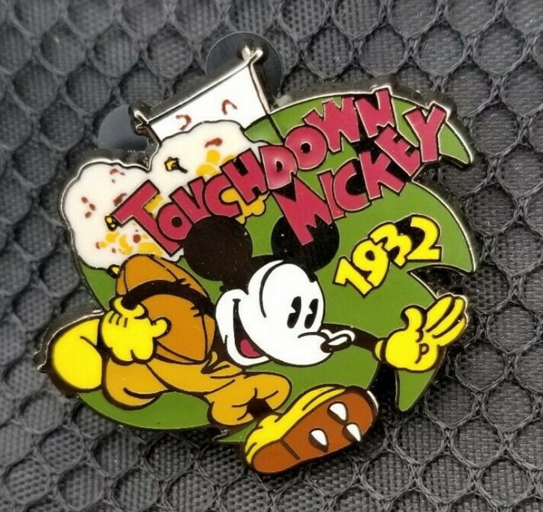 Vintage Touchdown Mickey Authentic Disney Pin on Card - Etsy