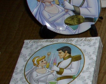 Disney Cinderella & Prinz Hochzeit Porzellan 3 Zoll Disney Platte