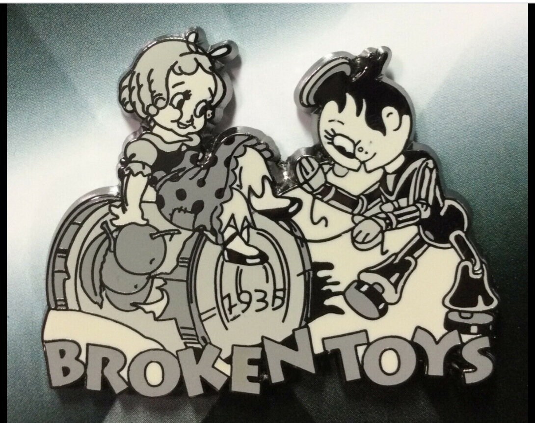 Vintage cartoon Broken Toys Black and white Authentic Disney Etsy