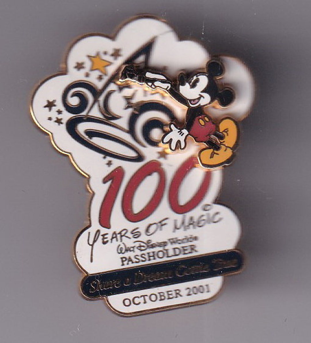 Vintage Mickey Mouse MGM Studios 100 Years of Magic Disney Pin on