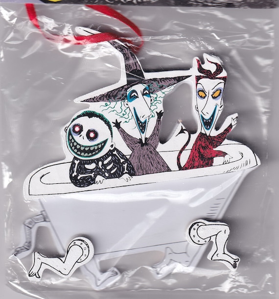Nightmare Before Christmas Lock Shock and Barrel in the Bathtub