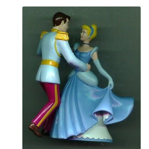 Vintage Cinderella and the Prince dancing PVC toy Disney Figurine