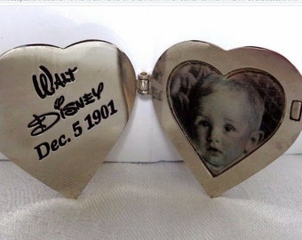 Walt Disney Birthday Heart Locket Authentic Disney Pin on Card