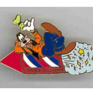 2001 Goofy on Rocket Disneyland pin