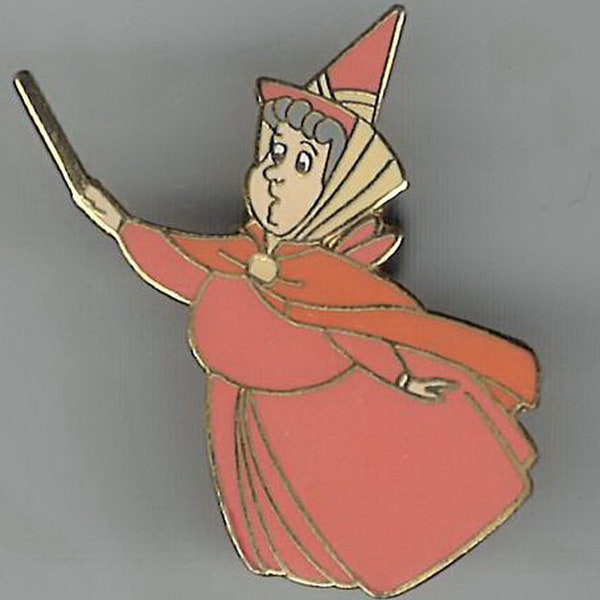 Vintage Flora Fairy from Sleeping Beauty full body Disney pin