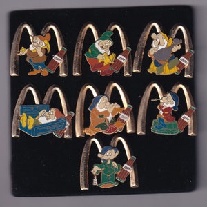 Snow White  7 Dwarfs pin set from McDonalds Coca-Cola  set of 7 pins