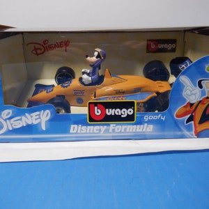 Vintage Goofy in a Formula Race Car  Made in Italy