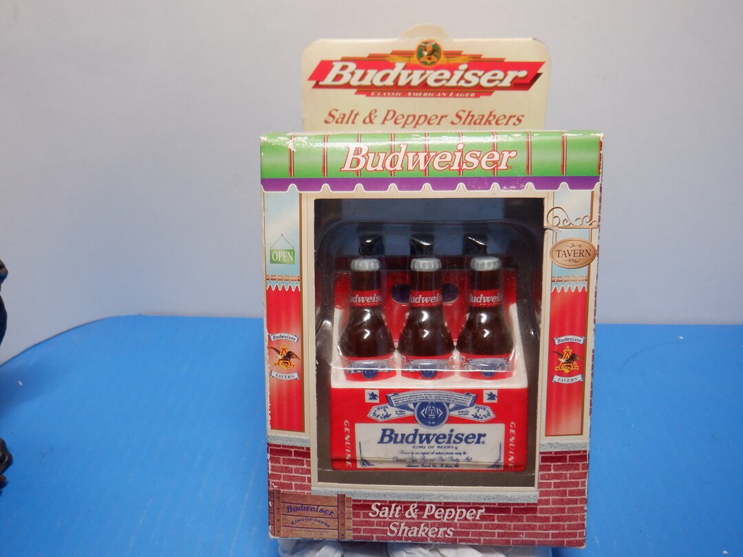 Vintage Budweiser Salt & Pepper Shakers Etsy