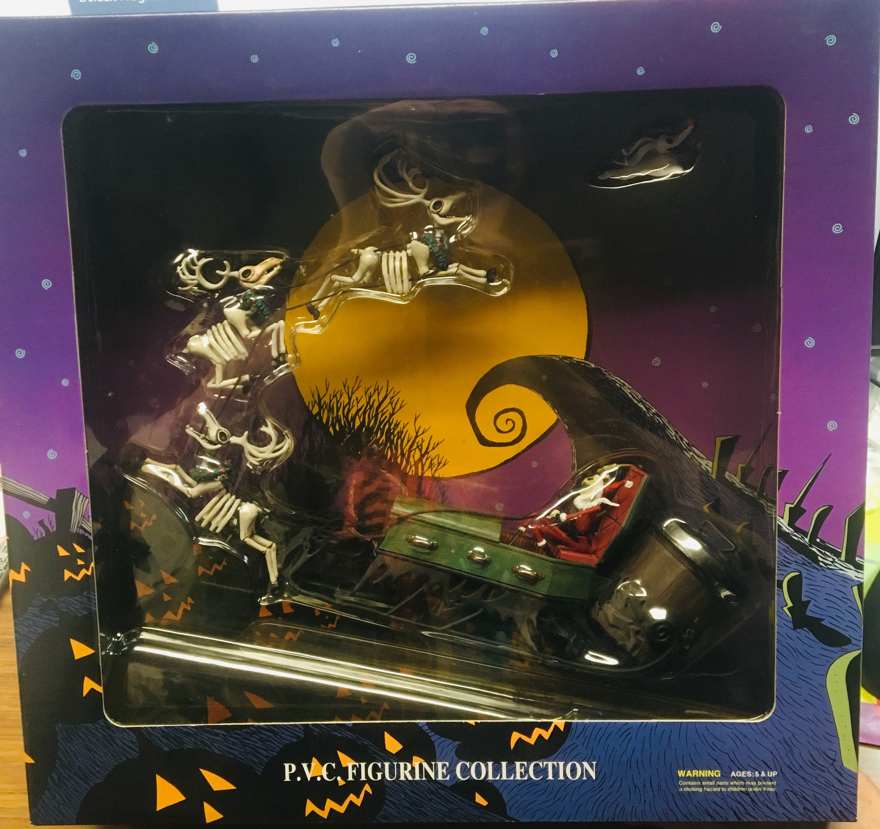 Vintage Nightmare Before Christmas Jack Santa Sleigh Figurine - Etsy
