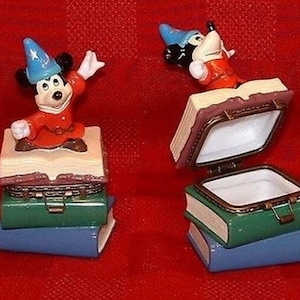 Pudełko na drobiazgi Mickey Sorcerer Porcelanowe pudełko z zawiasami PHB