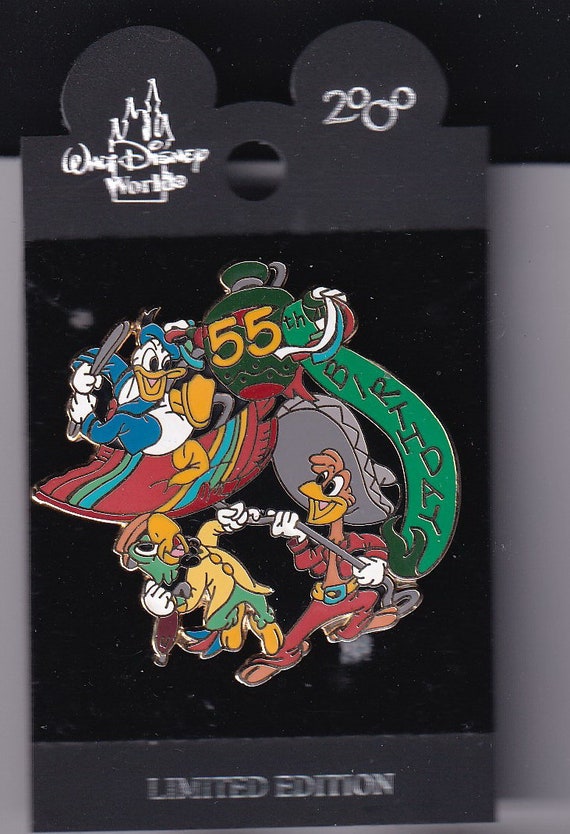 Vintage 3 Caballeros Birthday Pin With Donald Duck Disney Pin on