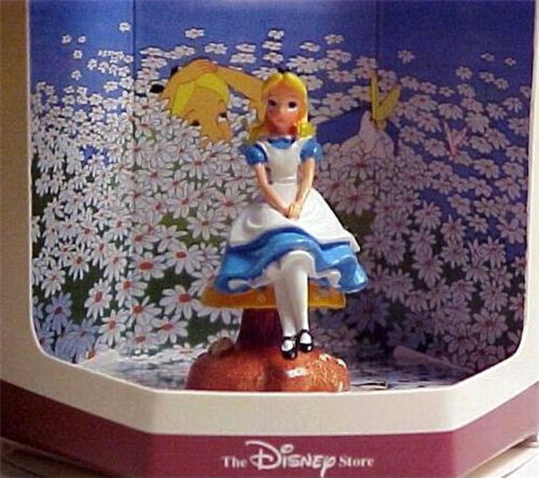 Vintage Miniature Figurine French Feve, Disney Alice in Wonderland Figure,  1.25 Porcelain Dollhouse Décor, Cake Topper Decoration Charm 