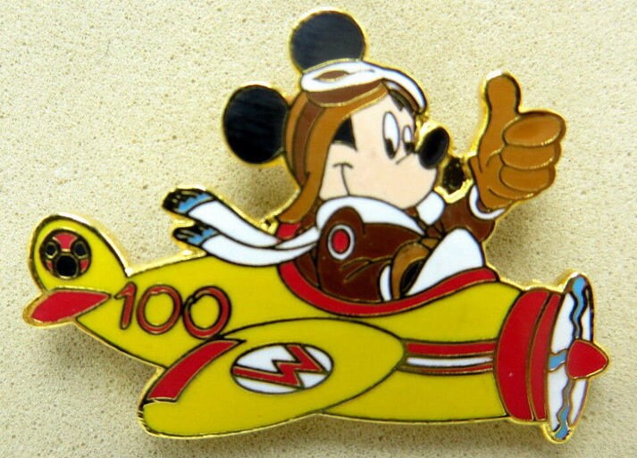ディズニー ミッキーマウス 飛行機 ヴィンテージ 飛行機に乗ったミッキーマウス 100 年の魔法 フレックス