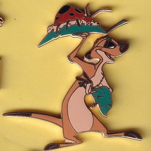 Vintage  Lion King -Timon Bug on Leaf Platter Disney  Pin