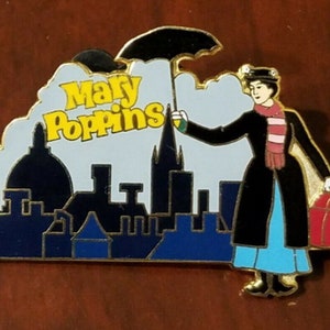 Vintage Mary Poppins  Mary Poppins Over Skyline Disney Pin