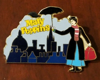 Vintage Mary Poppins Mary Poppins Over Skyline Disney Pin