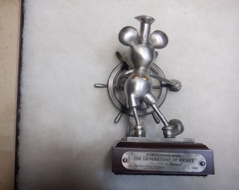 Mickey Mouse Steamboat Willie Pewter Disney Limited Edition