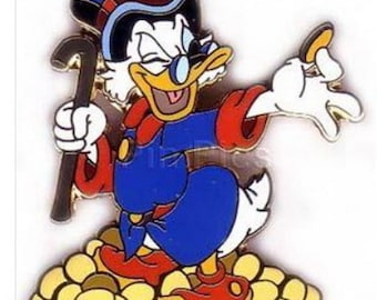 ヴィンテージのスクルージ・マクダックおじさんとコインのピン - Etsy 日本