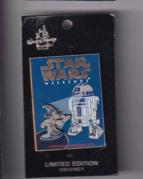 【国内正規品】 - 2001 Weekend Wars Star Logo R2-D2 & Mickey Sorcerer ピンズ・ピンバッジ・缶バッジ