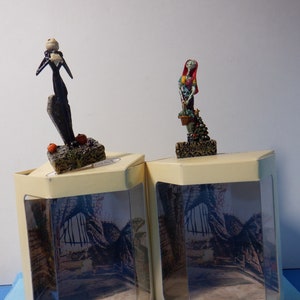 Vintage Nightmare Before Christmas Jack Skellington och Sally minifigurer