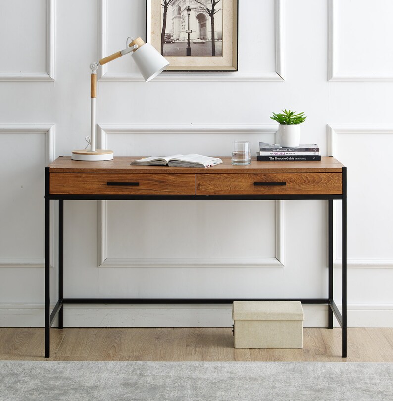 Caffoz Furniture Designs Study Writing Computer Desk With 2 Etsy