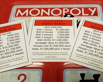 Monopoly Magnets Etsy - 