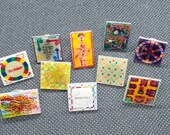 Miniature Vintage Gameboard Design Shrinky Dinks Pins