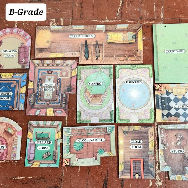 Upcycled Clue Master Detective Edition Gameboard Coasters Set of 13