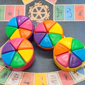 Upcycled Family Edition Trivial Pursuit Game Piece Pins