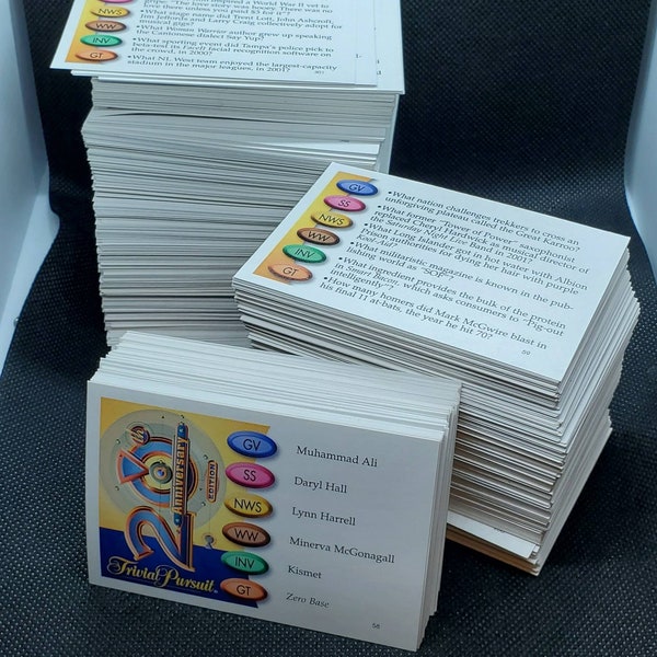 Trivial Pursuit 20th Anniversary Edition CARDS ONLY 600 Cards