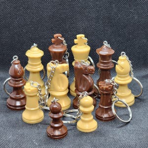 Upcycled Large Chess Game Piece Keychains