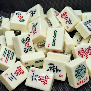 Mahjong Tile Pin Upcycled Mah Jong Game Piece Accessory