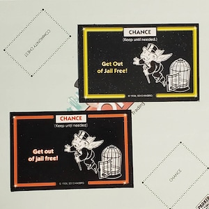 Geüpcycleerde Monopoly Empire Edition-kaartmagneet zonder de gevangenis uit te komen
