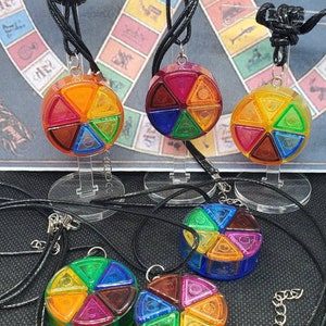 Trivial Pursuit Millennium Edition Upcycled Game Piece Necklace
