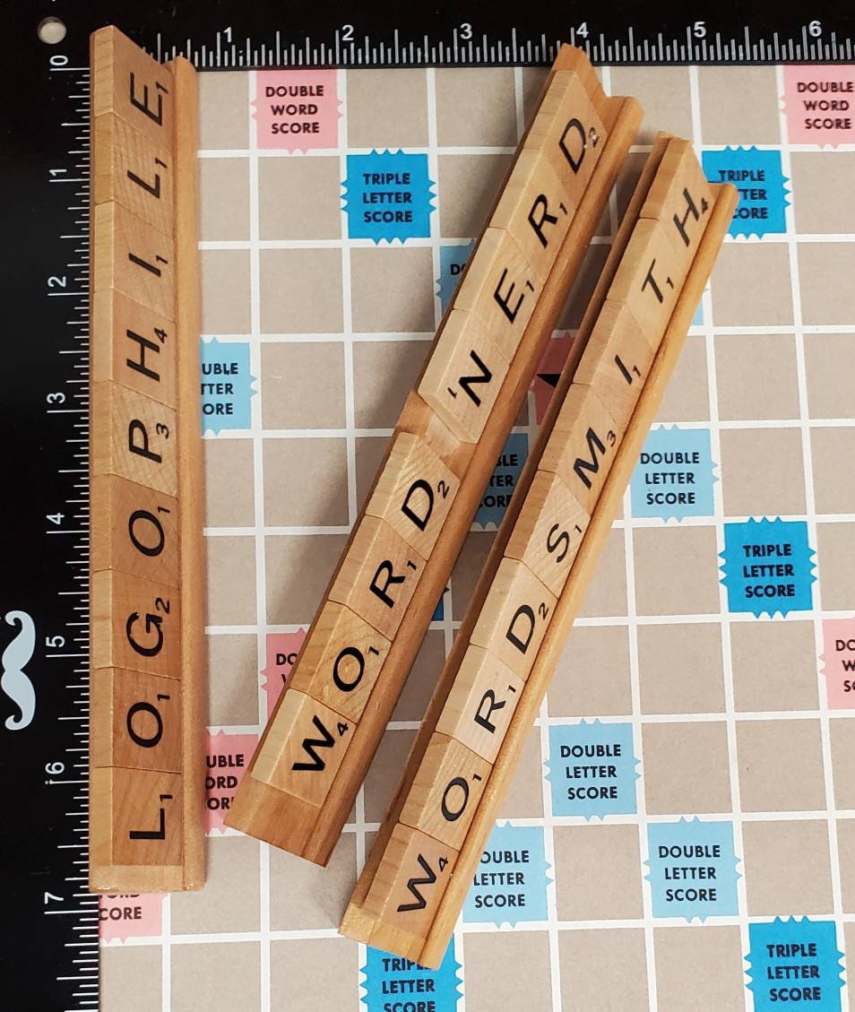 Upcycled Vintage Scrabble Tile Rack Word Display Piece DECOR - Etsy