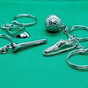 Upcycled Ultimate Golf Trivia Game Metal Token Keychains