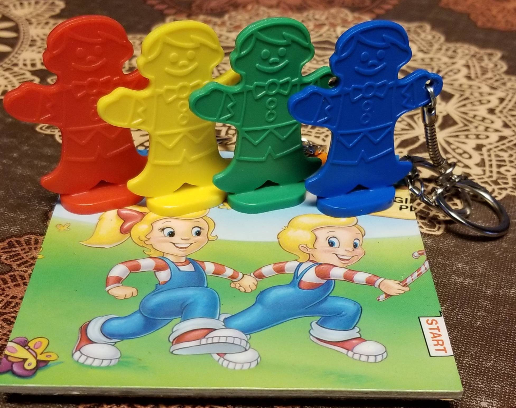 Candyland Gingerbread Keychain Game Token Keychain - Etsy