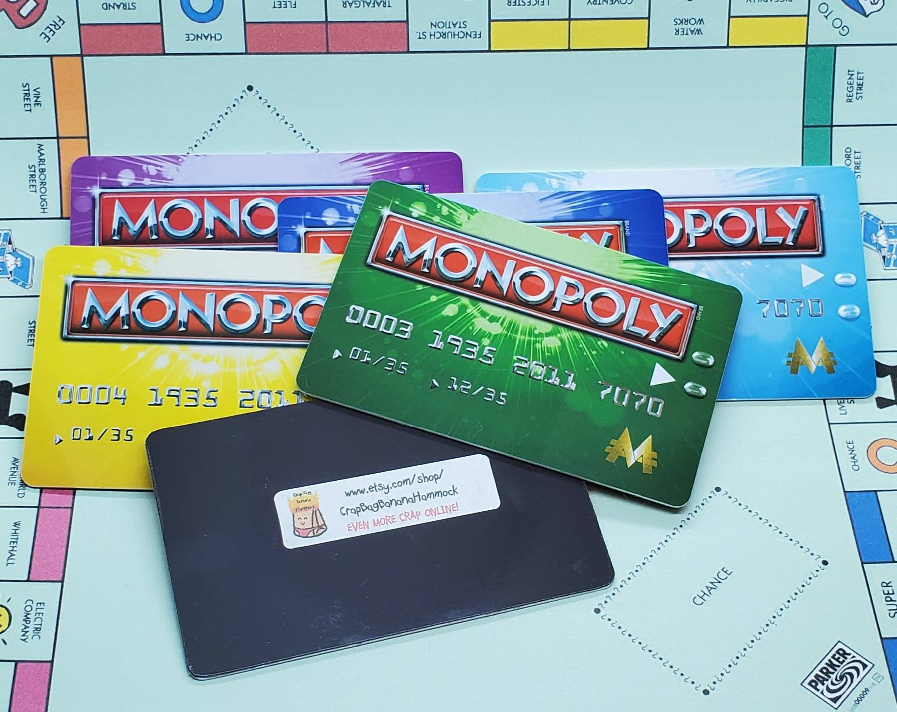 Upcycled Monopoly Electronic Banking Credit Card Etsy Norway