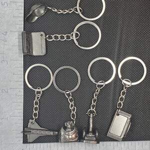 Upcycled Monopoly Electronic Banking Metal Token Keychains Flat Screen ...