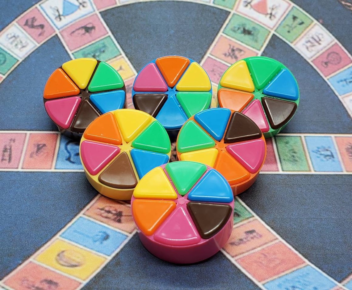 Upcycled Trivial Pursuit Game Piece Pins Etsy