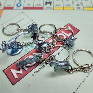 Upcycled Monopoly Crooked Geld Edition Metall Token Schlüsselanhänger