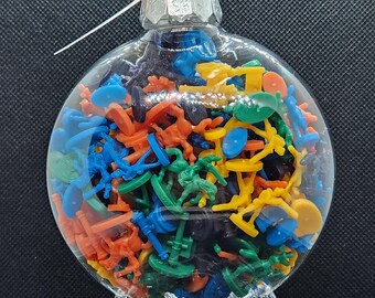 Upcycled Risk Game Piece Ornament 100mm Shatterproof Disc