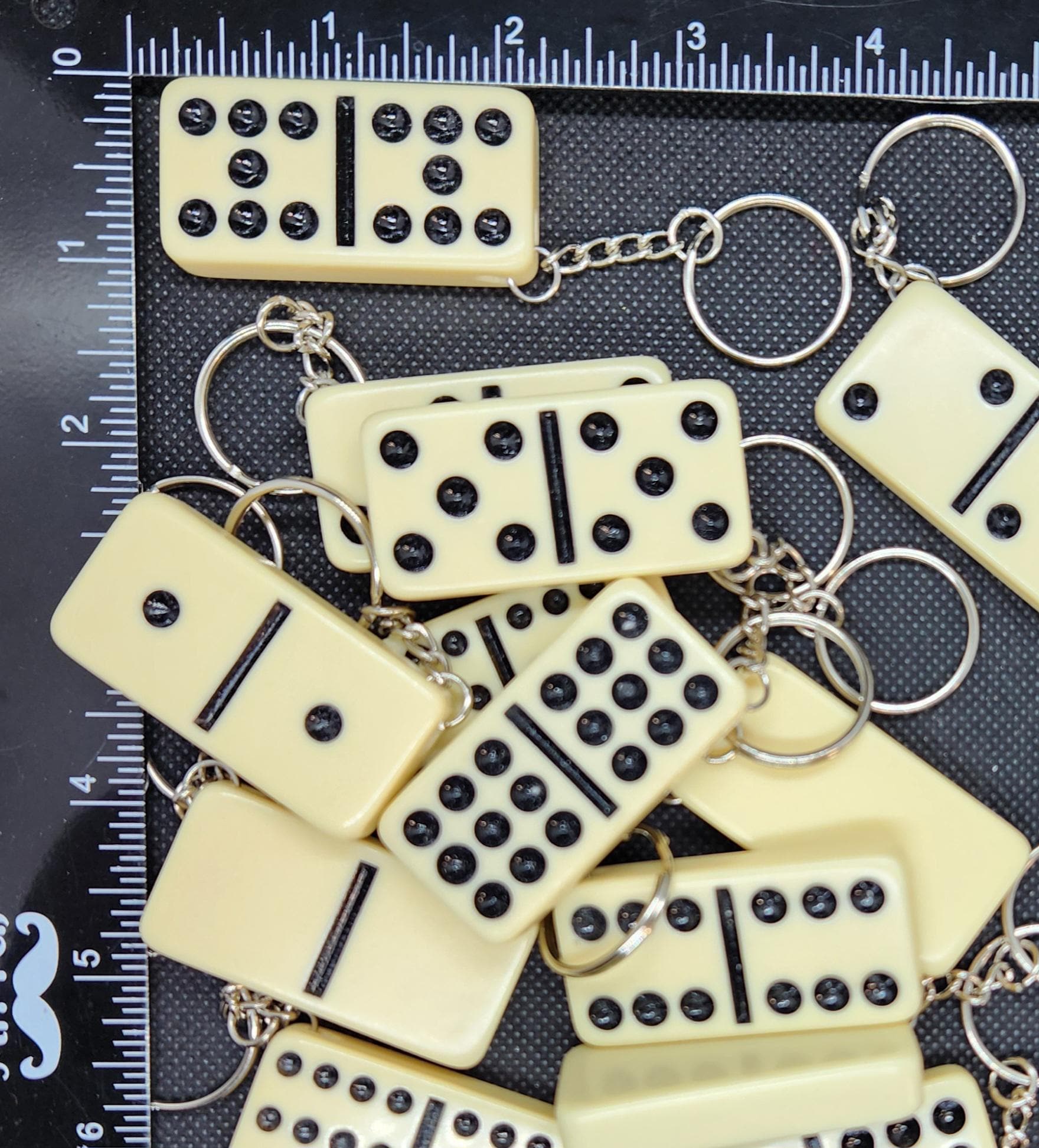 Domino Keychain Upcycled Double Twelve Dominoes Game Piece Accessory - Etsy