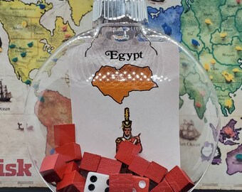 Upcycled Risk Game Piece Ornament CUSTOMIZABLE Pick A Territory