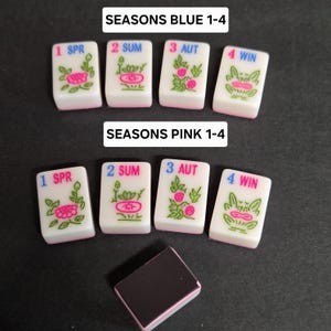 Mahjong-kakel med rosa baksida, kylskåpsmagnet, återvunnen Mah Jong-spelpjäs bild 7