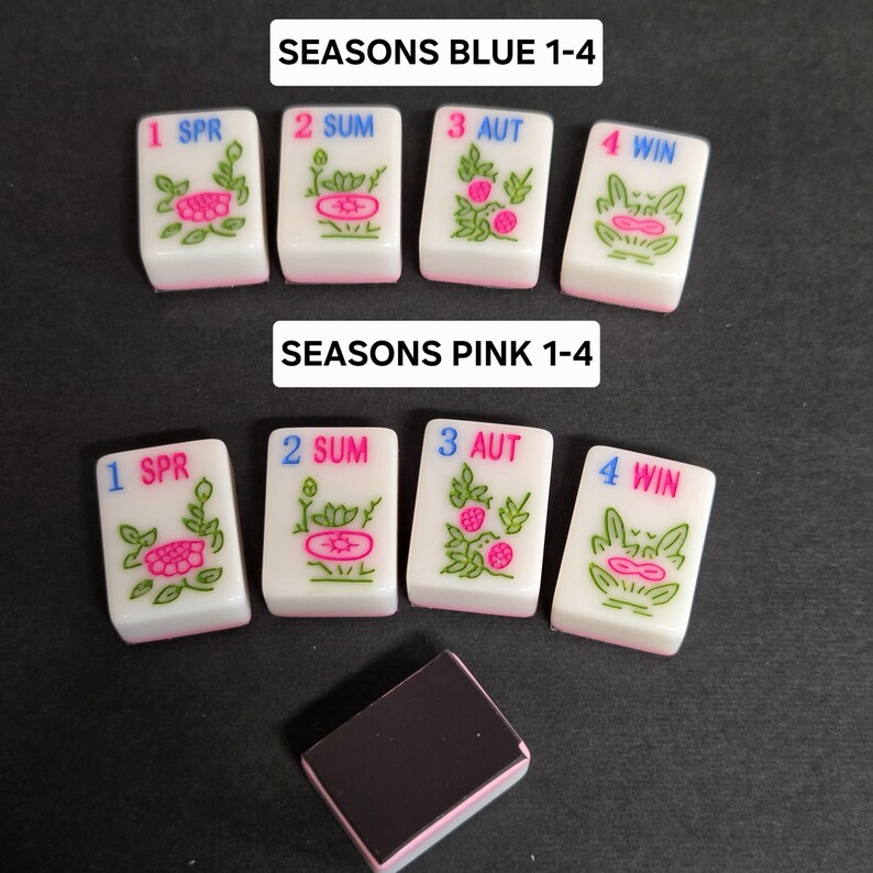 Mahjong-kakel med rosa baksida, kylskåpsmagnet, återvunnen Mah Jong-spelpjäs bild 7