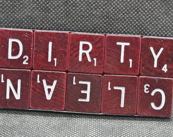 Scrabble Dishwasher Dirty Clean Magnet Refrigerator Magnet Kitchen Decor