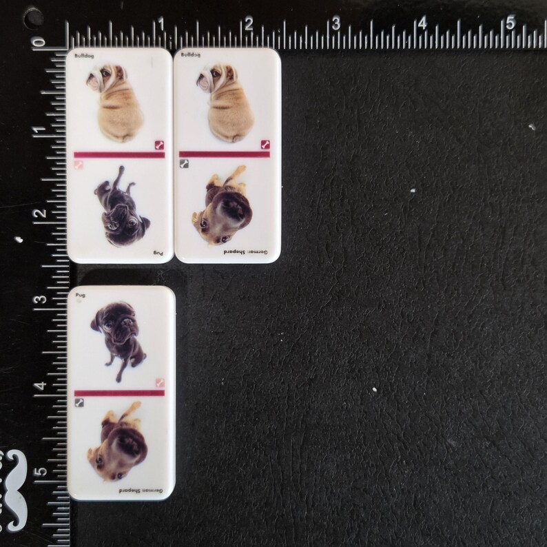 Upcycled Dog Breed Domino Keychain Dominoes Game Piece Accessory - Etsy